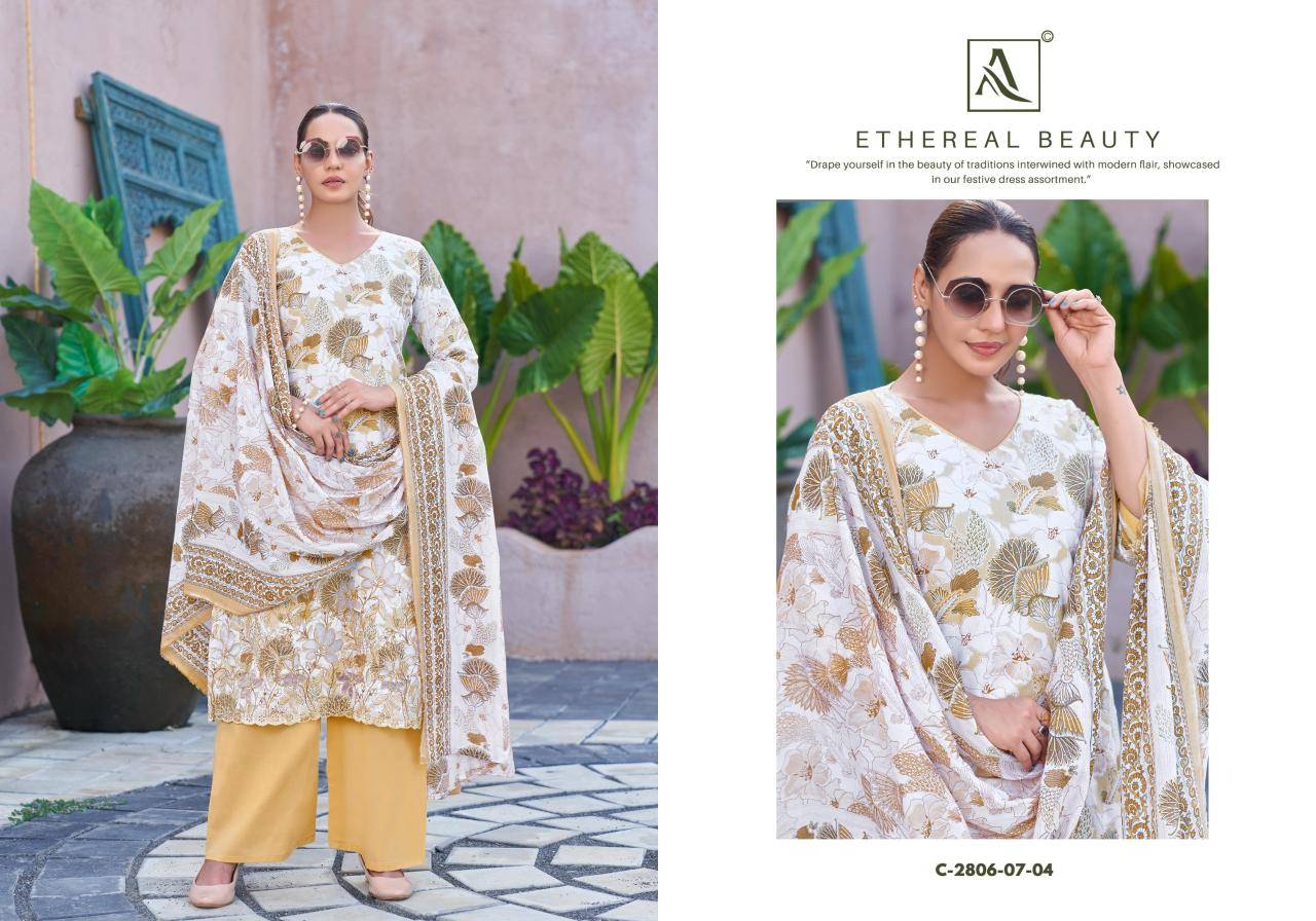 Alok suit adeena Wholesale dress material suppliers in India